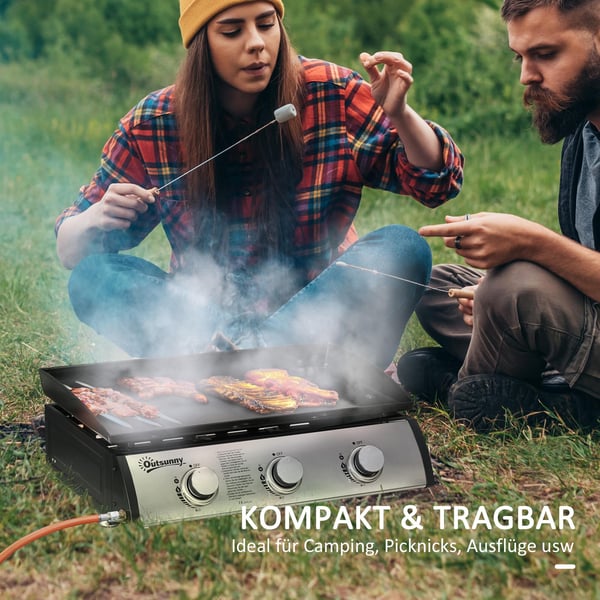 Gasolgrill, 63x47x25 cm, Svart