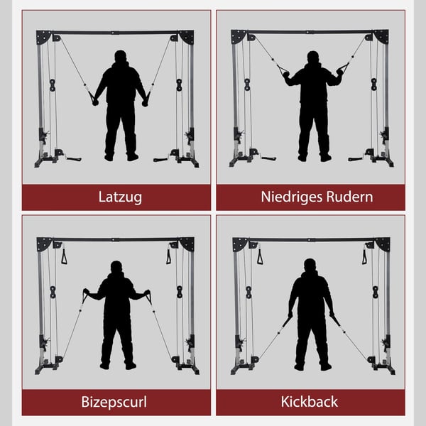 Kabelrullkraftstation, 245x85x207 cm, Svart