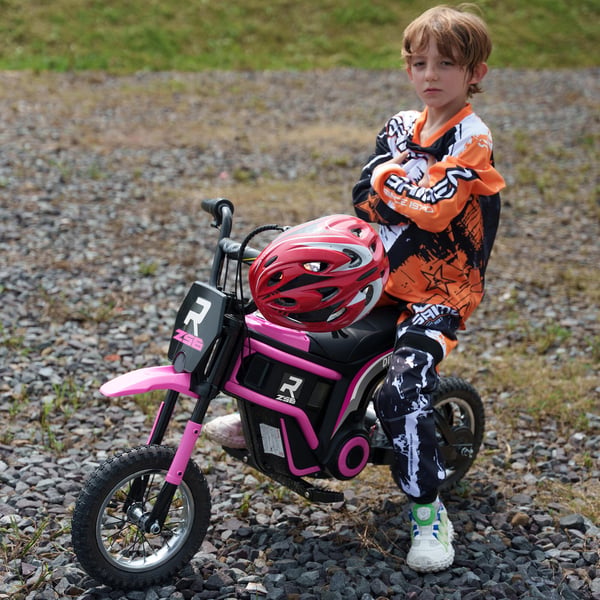 Elektrisk motorcykel, 119x64x76,5 cm, Rosa, Metall