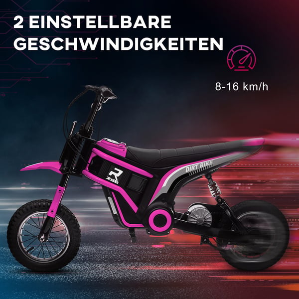 Elektrisk motorcykel, 119x64x76,5 cm, Rosa, Metall