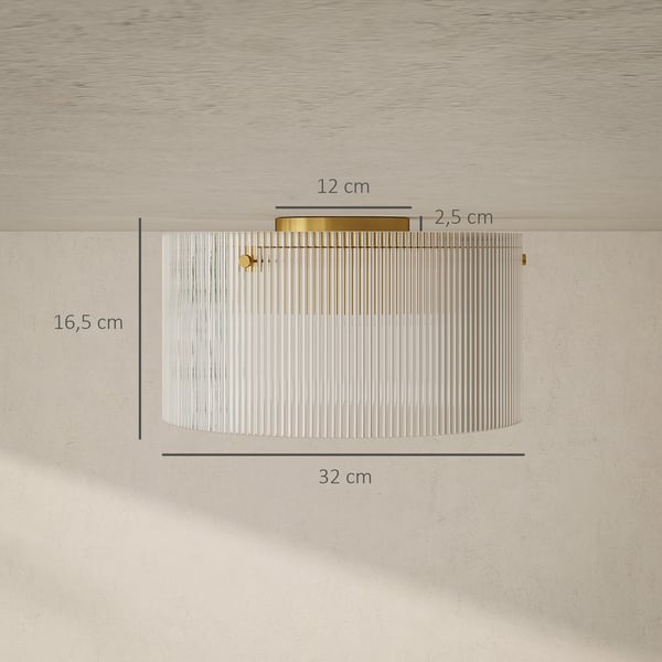 Taklampa, 32x16,5 cm, Transparent