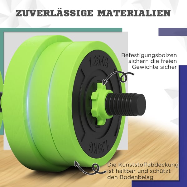 Käsipainosarja,  4 in 1, Vihreä