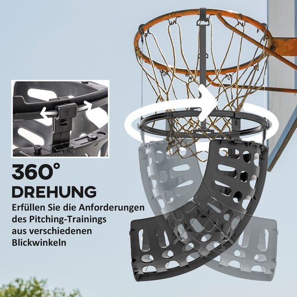 Basketballretur, 35,6x35,6x75,5 cm, Sort