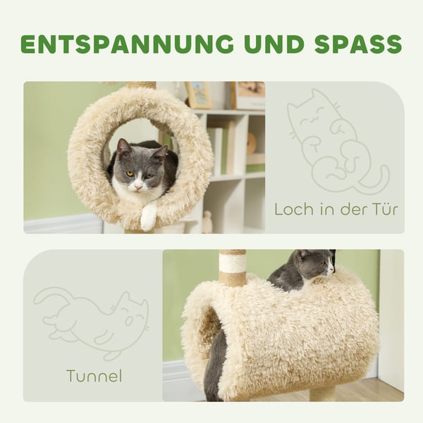 Kattträd, 48x34x98 cm, Brun