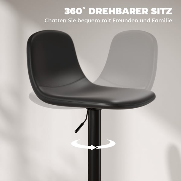 Barstol, 40,5x44x84-104 cm, Svart