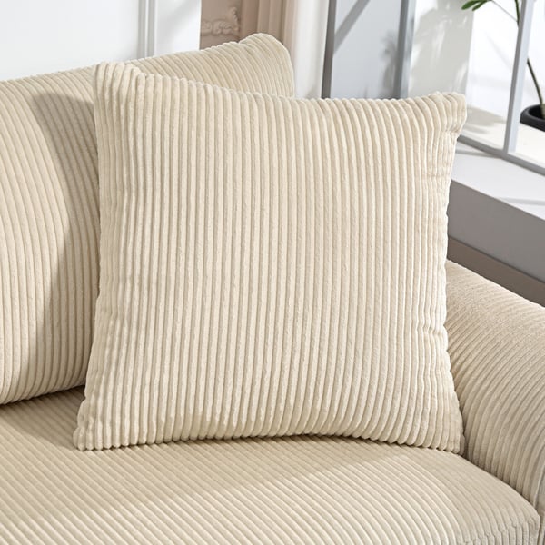 3-hengen sohva, 212x80x88 cm, kerma