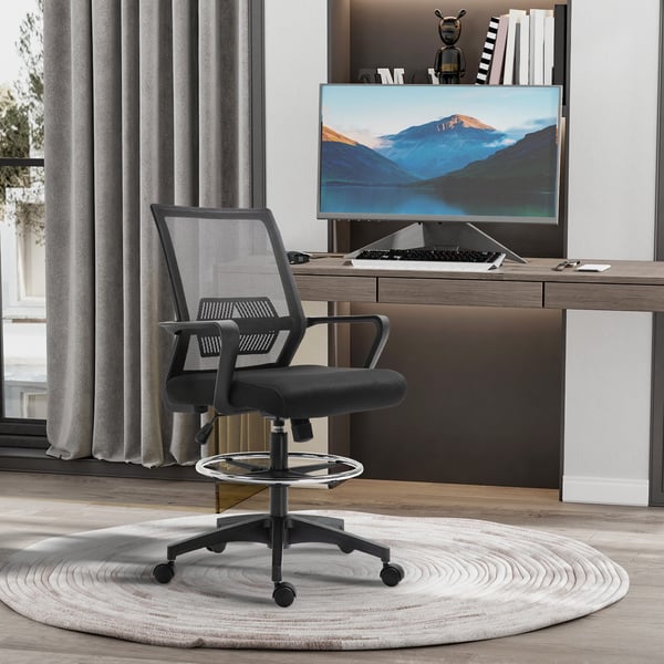 Toimiston tuoli, 64x59x104-124 cm, Musta
