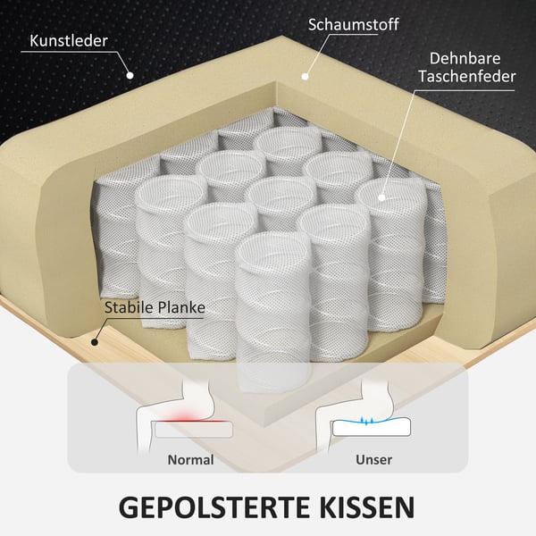 Lænestol med fodskammel, 86x83x107 cm, Sort