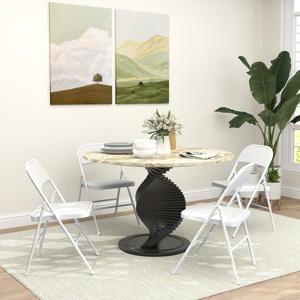 Taitettava tuoli, 45x46x78 cm, valkoinen