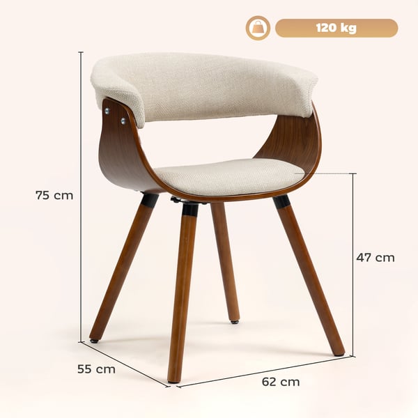 Matstol, 62x55x75 cm, Beige