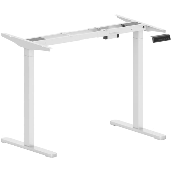 Elektriskt höj- och sänkbart skrivbordsstativ, 83x45x70-118 cm, vitt