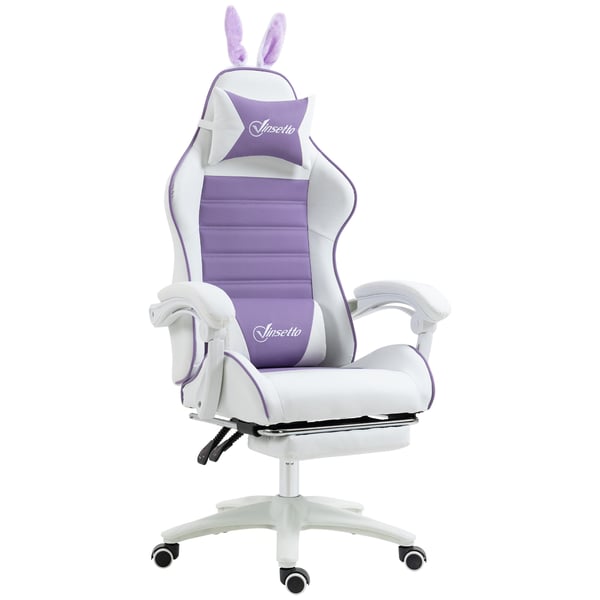 Gamerstol, 65x63x136-142 cm, Lilla