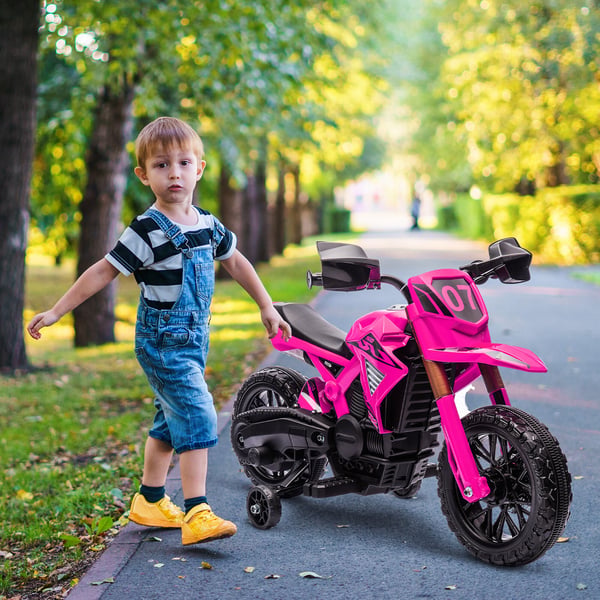 Elektrisk børnemotorcykel, 105x57x62 cm, pink