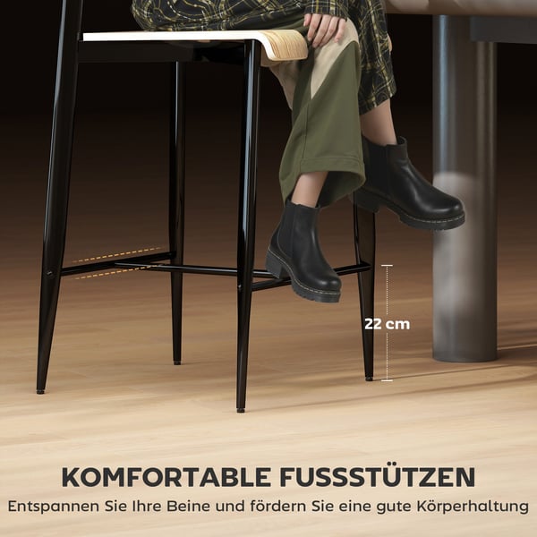 Barstol, 43x55x103 cm, Naturligt Træ