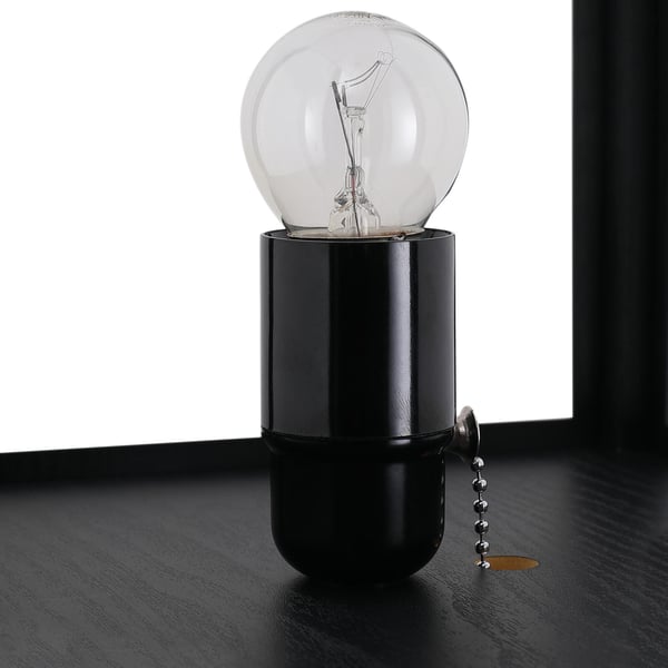 Gulvlampe med hylder, 26x26x160 cm, sort