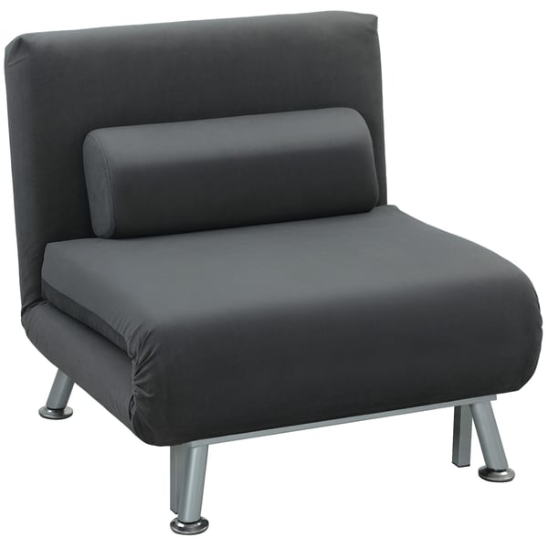 Fällbar fåtöljbädd, 75x70x75 cm, 180x75x25 cm, Mörkgrå