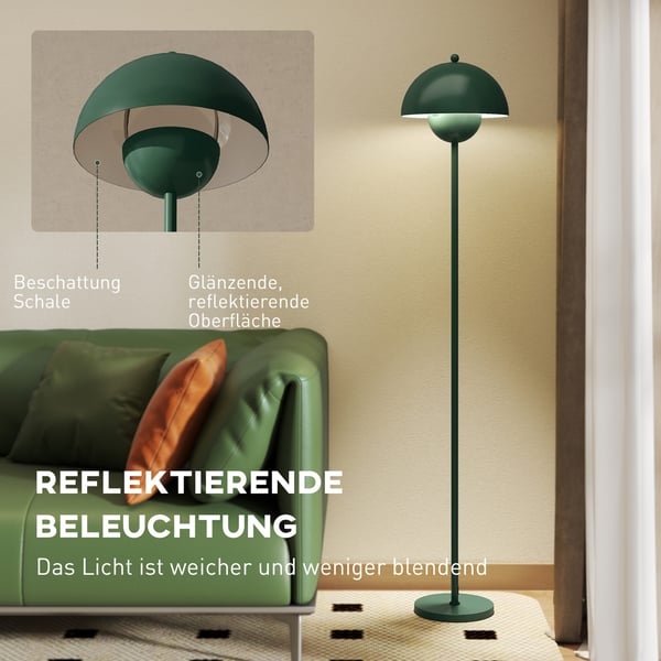 Gulvlampe, 30x155 cm, Grøn
