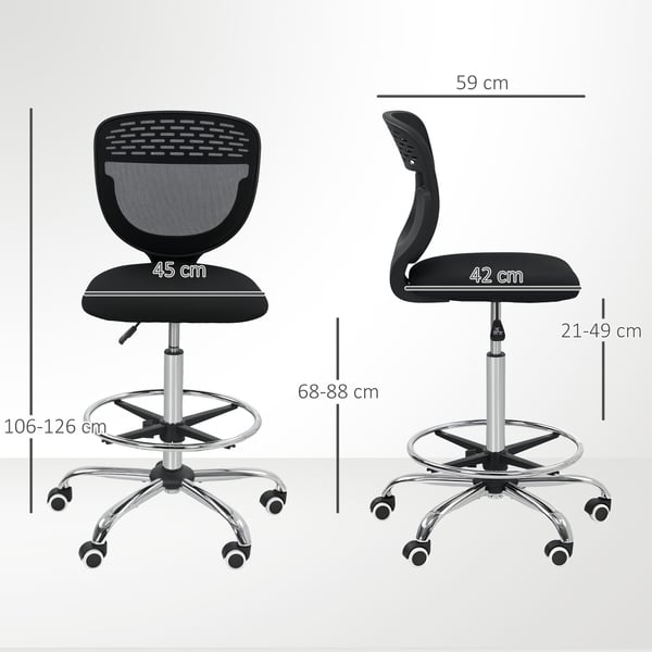 Toimistotuoli, 59x59x106-126 cm, Musta