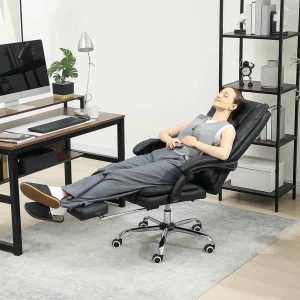 Kontorstol, 64x70x110-118 cm, Sort