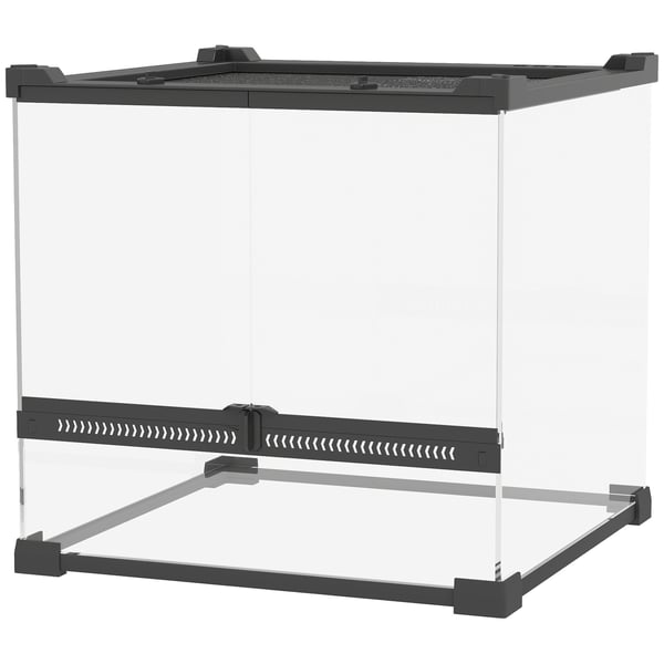 Glasterrarium, 30x30x30 cm, svart