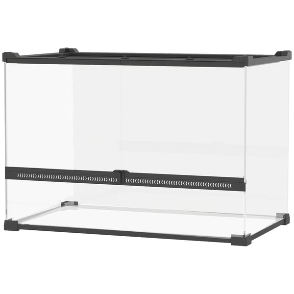 Glasterrarium, 50x30x35 cm, Sort