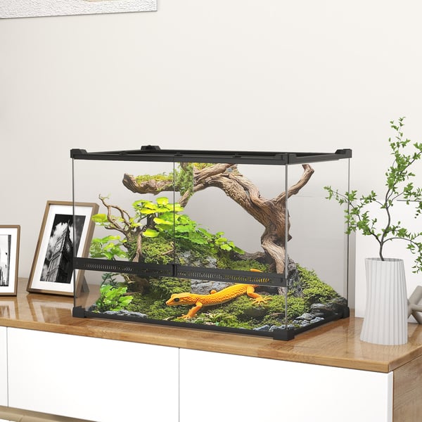 Glasterrarium, 50x30x35 cm, Sort