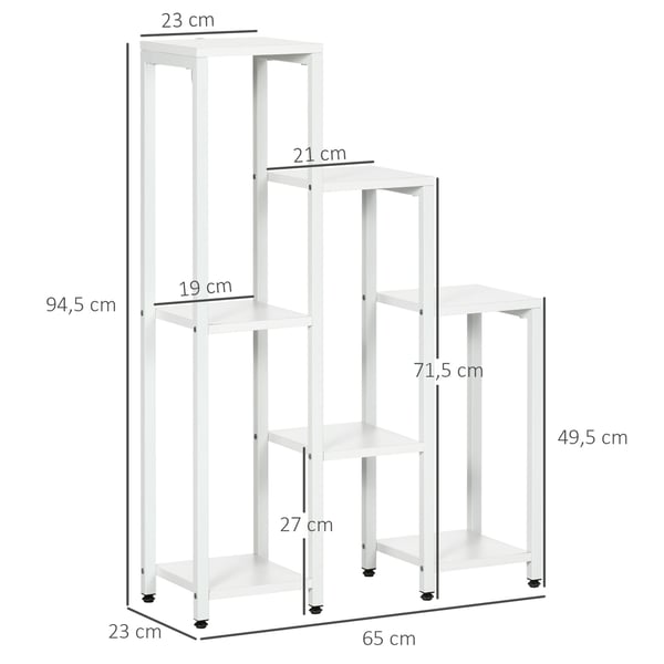 Planteholder, 65x23x94,5 cm, Hvid