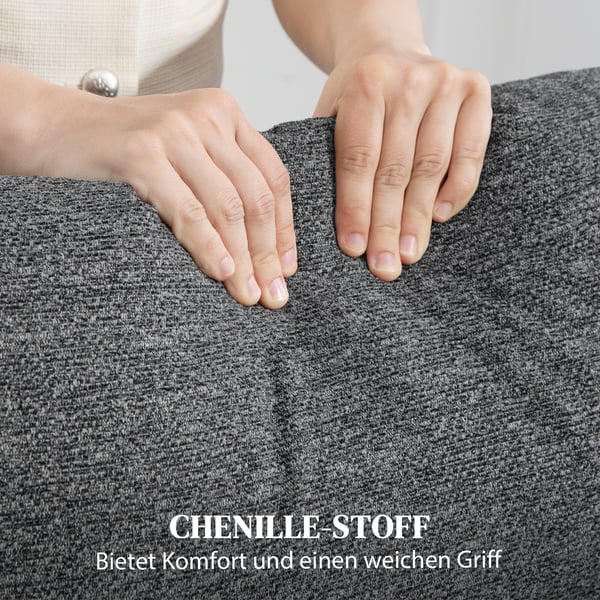 3-paikkainen sohva, 161x91x98 cm, harmaa