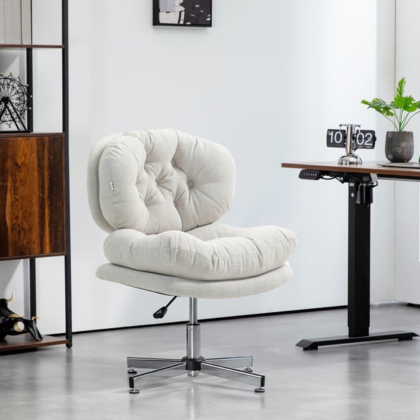 Kontorstol, 65x65x84-94 cm, Creme
