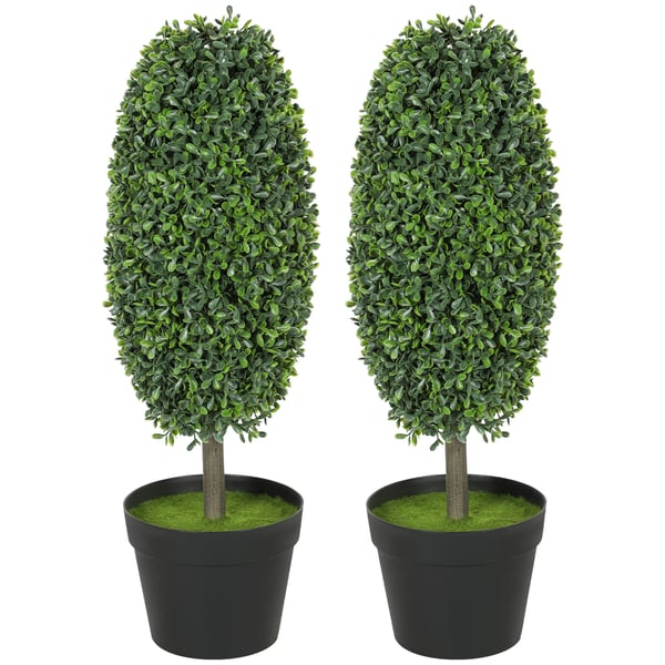 Kunstige planter, 2 dele sæt, 60 cm, grøn