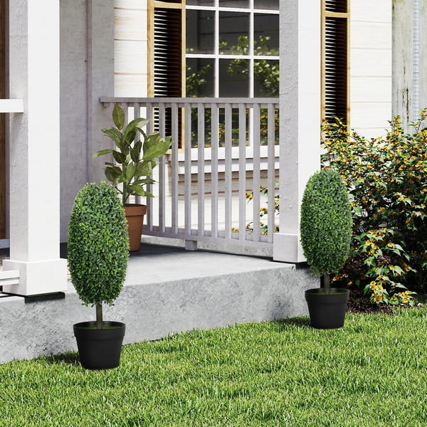 Kunstige planter, 2 dele sæt, 60 cm, grøn