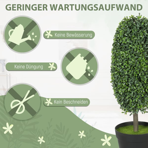 Kunstige planter, 2 dele sæt, 60 cm, grøn