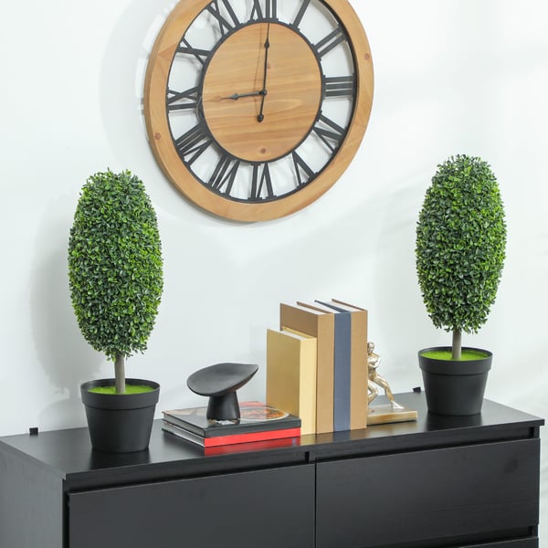 Kunstige planter, 2 dele sæt, 60 cm, grøn