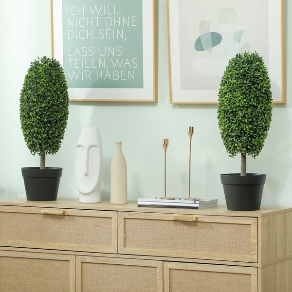 Kunstige planter, 2 dele sæt, 60 cm, grøn