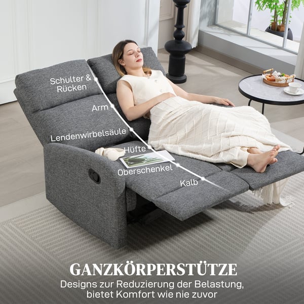 Lænestol Sofa, 114x91x98 cm, Grå