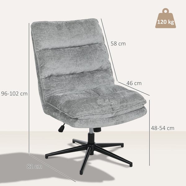 Toimiston tuoli, 63,5x81x96-102 cm, harmaa