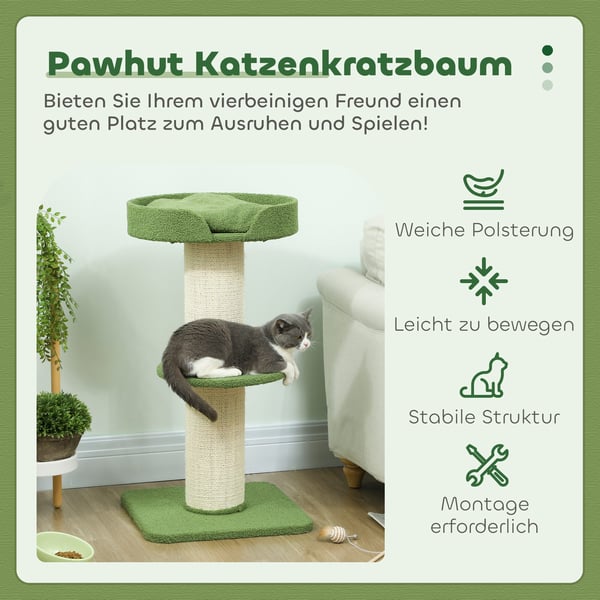 Kattträd, 45x45x91 cm, Grön