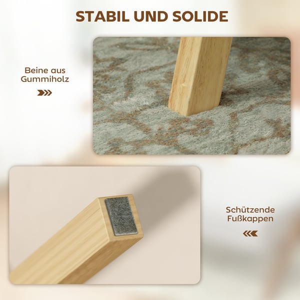 Fodskammel, 70x46x40 cm, Creme