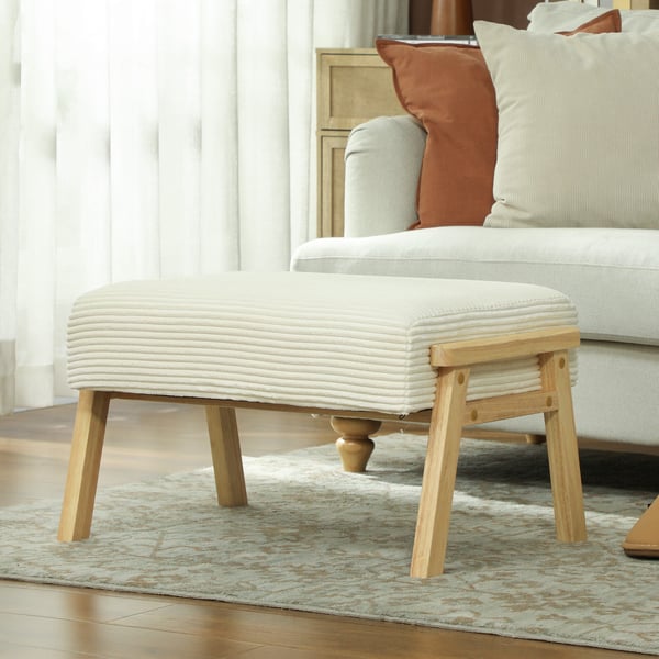 Fodskammel, 70x46x40 cm, Creme