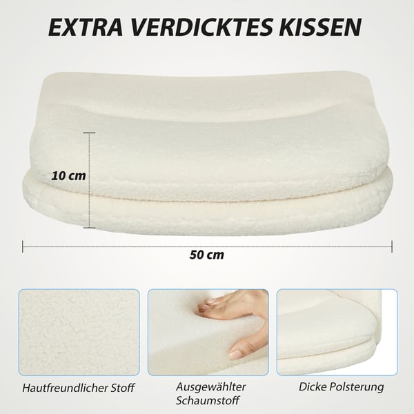 Toimiston tuoli, 61,5x65x91-101 cm, kerma