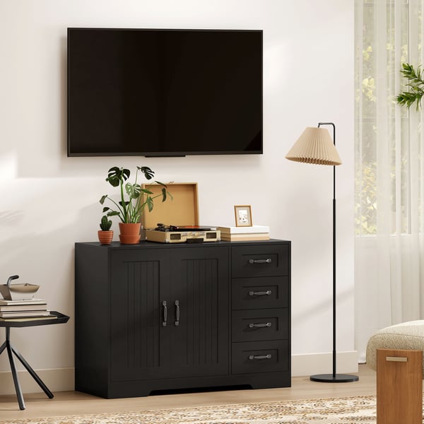 Skænk, 105x40x76 cm, Sort