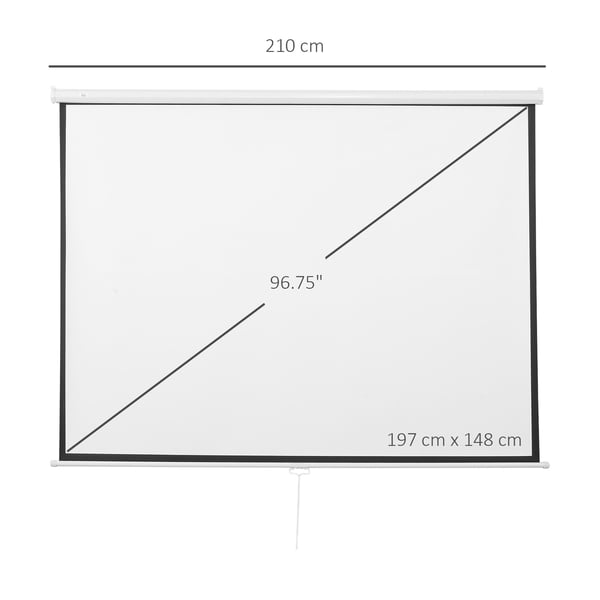 Projektorduk, 203x152 cm, Vit