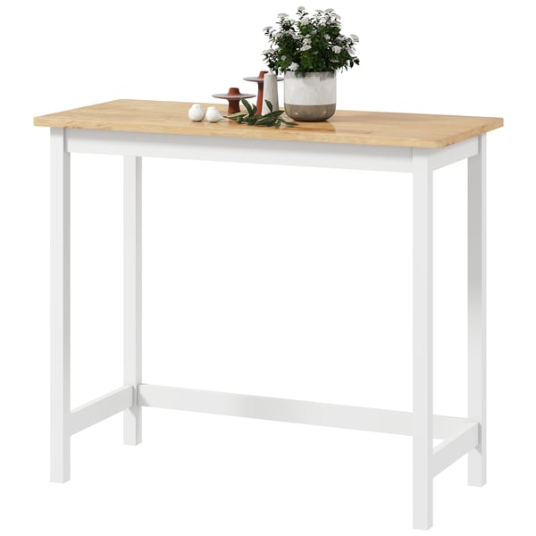 Barbord, 108x48x91 cm, Eg, Hvid