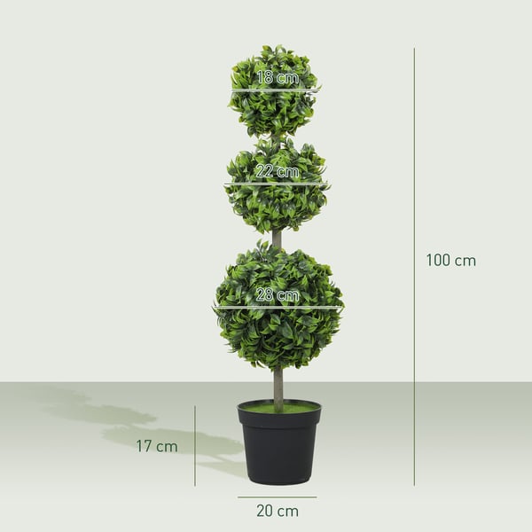 Kunstige planter, 20x17 cm, grøn