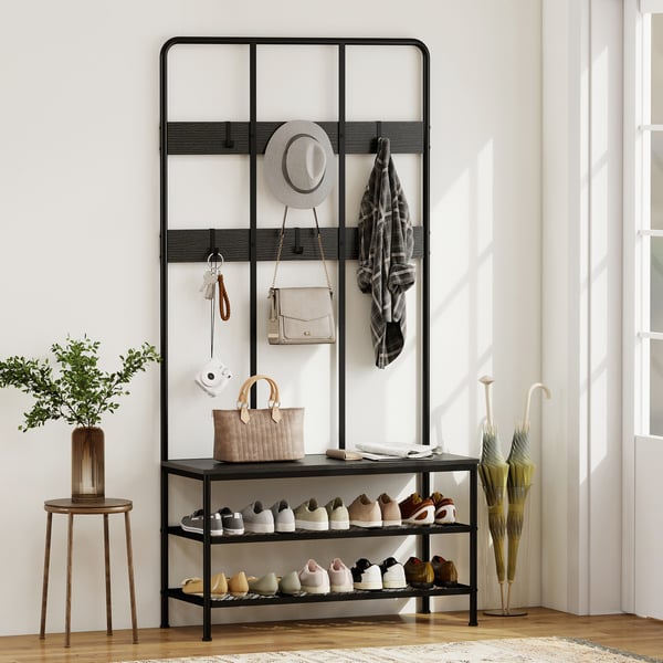 Hallipuu, 91x36x180 cm, Musta