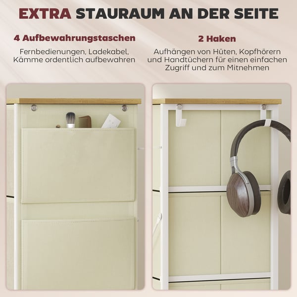 Makuuhuoneen lipasto, 86x30x94,5 cm, beige