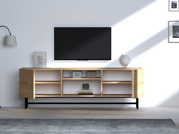 Tv-bord, 150 x 50 x 40 cm, safirbrun