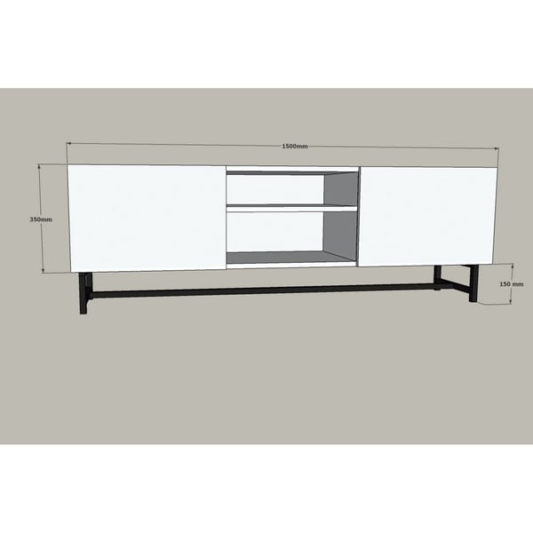 Tv-bord, 150 x 50 x 40 cm, safirbrun