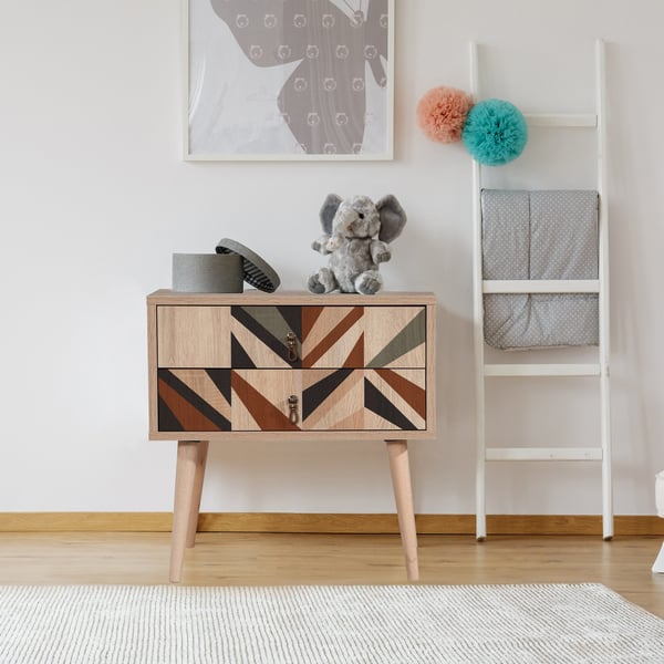 Natbord med skuffe, 60x61x40 cm, puitlaastplaat