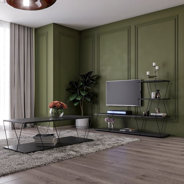 Tv-bord, Basak, 150x93x30 cm, antracit